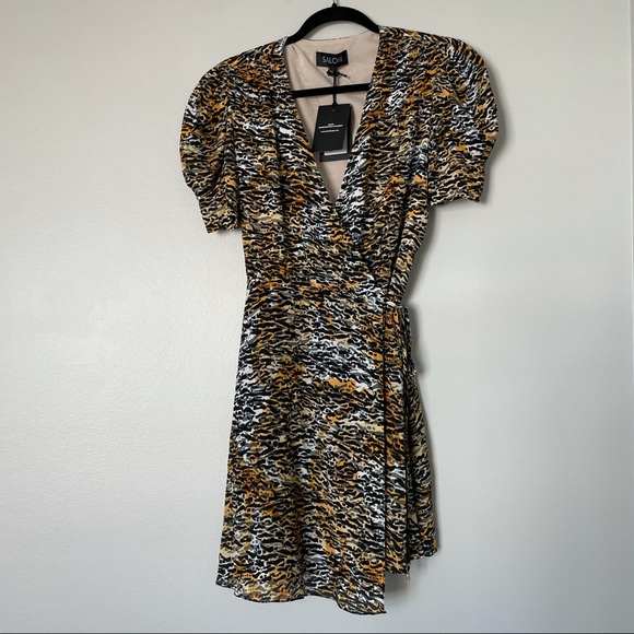 SALONI Lea Wrap Mini Dress - Picture 3 of 12